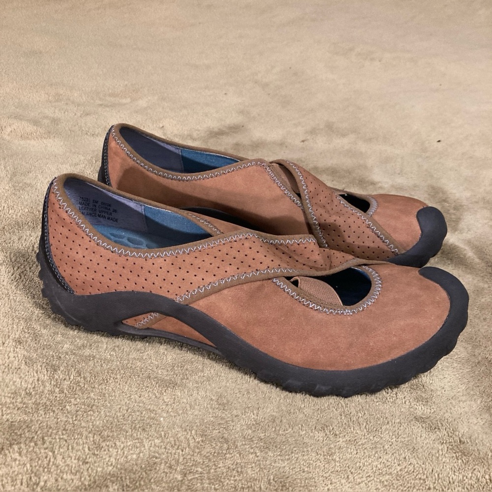 NWOT Privo by Clarks Vintage 80s Leather Slip On Shoes Brown Women's 8M
